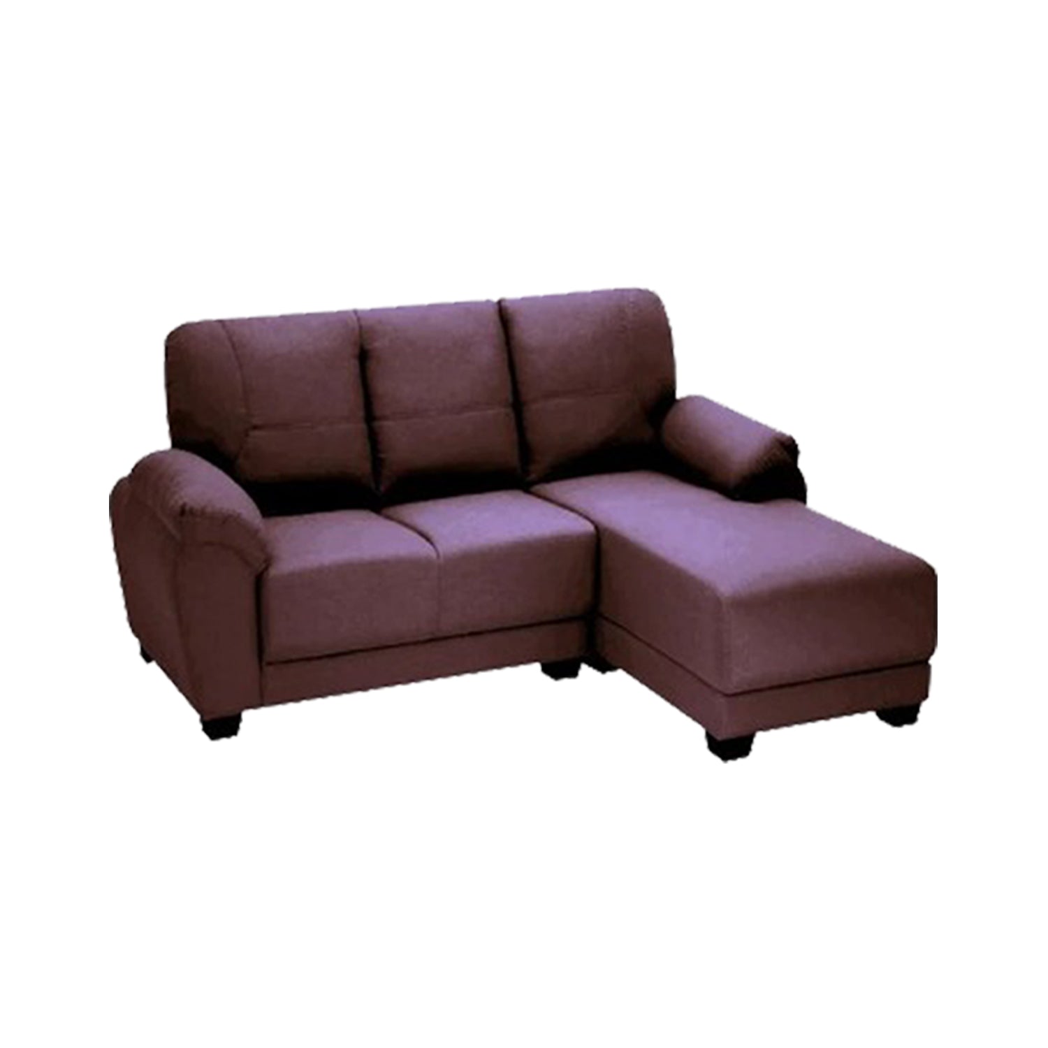 Candy 3 Seater Leather/ Fabric L-Shape Sofa In 6 Colours-Furnituremart.sg