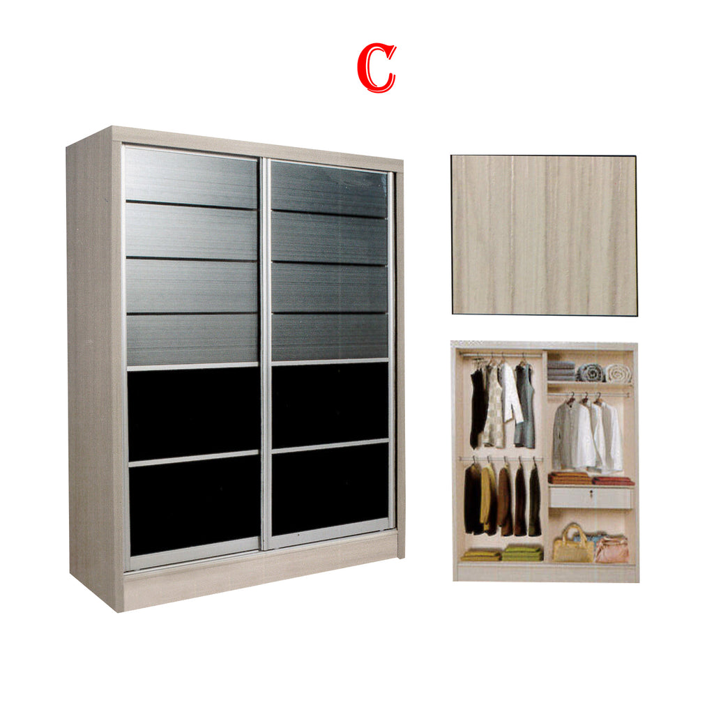 Fuego Series 1 5FT 2-Door Sliding Door Wardrobe Models Mirror