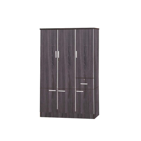 Image of Zara Series 3 Wardrobe 3-Door Cabinet with Drawer in Walnut