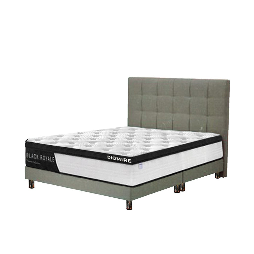 Axia Series Fabric Divan Bed Frame With 4-inch Chrome Legs In Single, Super Single, Queen, And King Size-Bed Frame-Furnituremart.sg