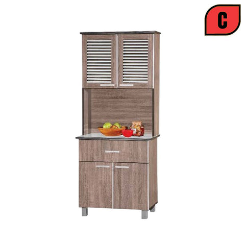 Image of Charlie Series Tall Kitchen Cabinet with Drawer in 3 Designs