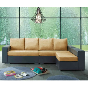 Camlann 4 Seater Sofa With Chaise Set In 6 Colours-Sofa-Furnituremart.sg