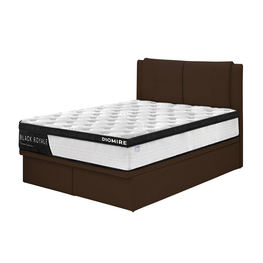 Celtic Leather Storage Bed Frame In Single, Super Single, Queen, and King Size-Bed Frame-Furnituremart.sg
