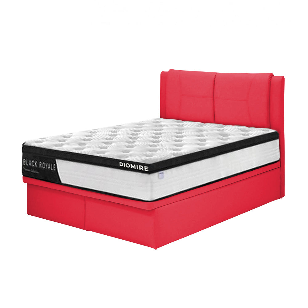 Celtic Leather Storage Bed Frame In Single, Super Single, Queen, and King Size-Bed Frame-Furnituremart.sg
