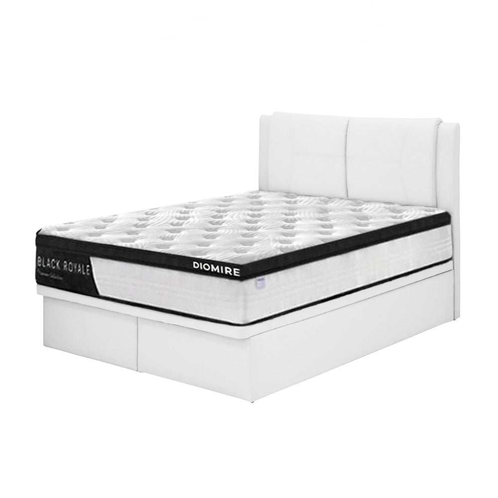 Celtic Leather Storage Bed Frame In Single, Super Single, Queen, and King Size-Bed Frame-Furnituremart.sg