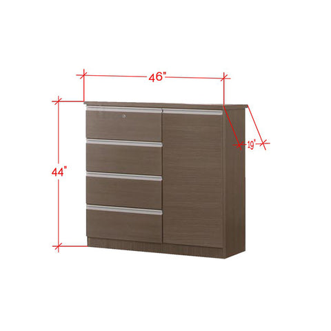 Image of Furnituremart Chandler Series wooden chest of drawers