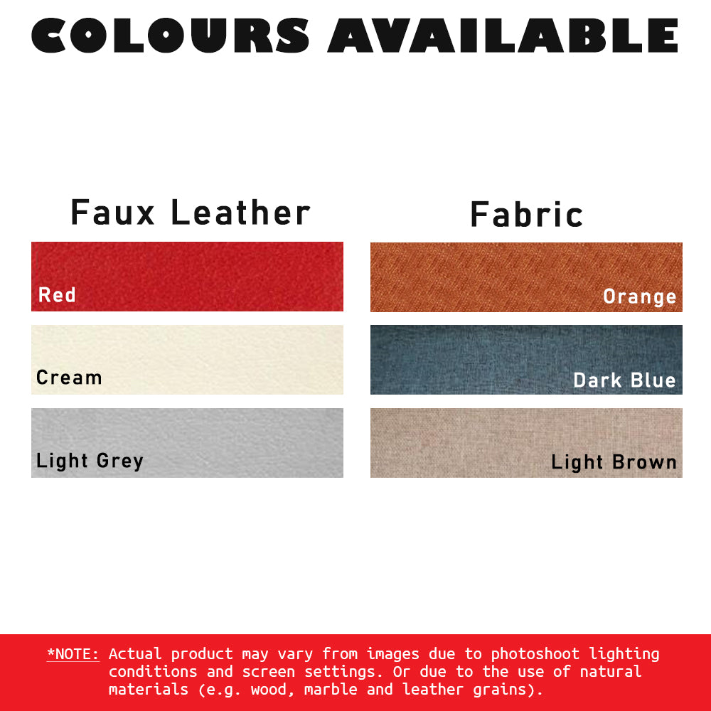 Lindon 2 Seater Fabric / Faux Leather Sofa With Stool In 6 Colours
