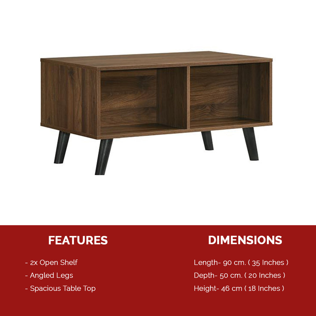 Connar Coffee Table In Brown and Walnut