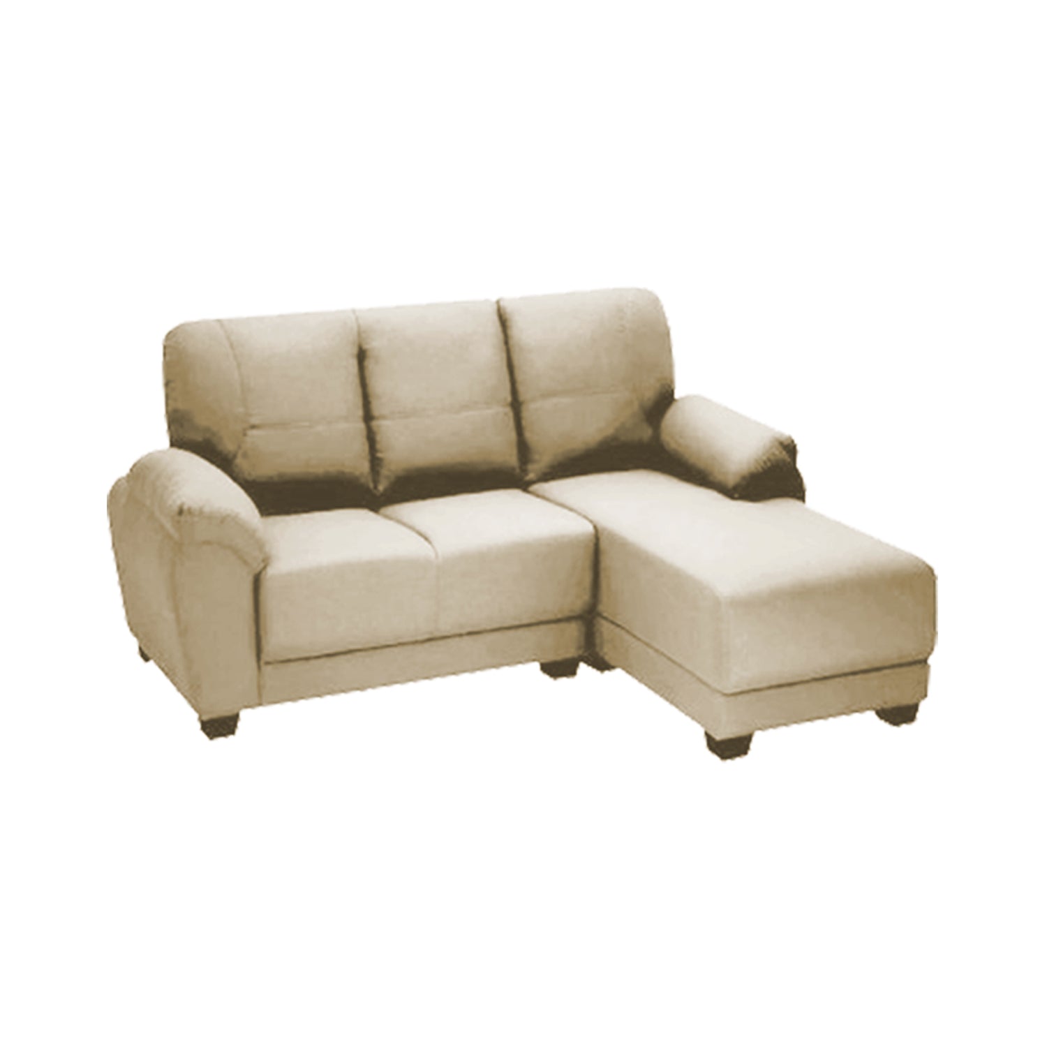 Candy 3 Seater Leather/ Fabric L-Shape Sofa In 6 Colours-Furnituremart.sg