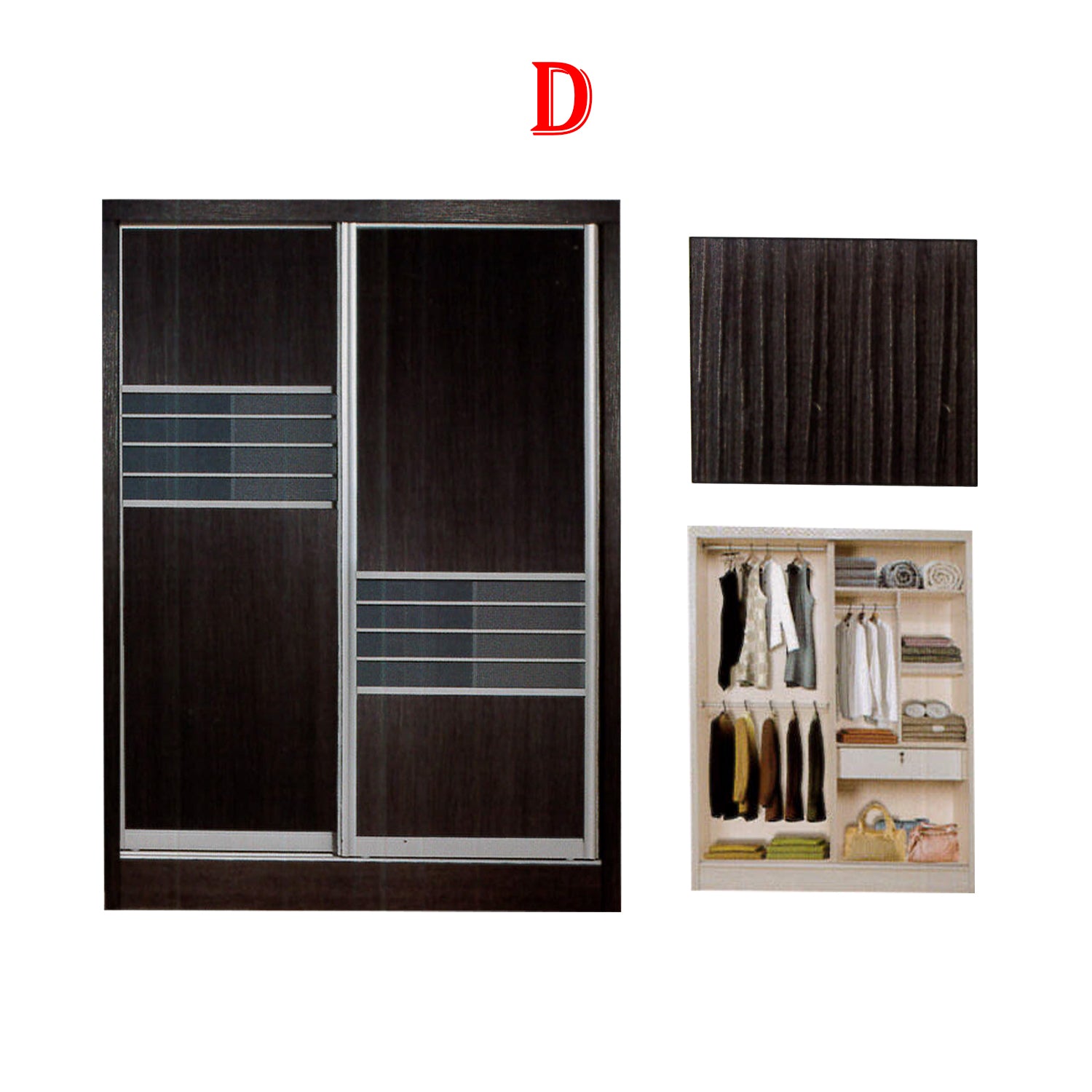 Fuego Series 2 5FT 2-Door Sliding Door Wardrobe Models Mirror
