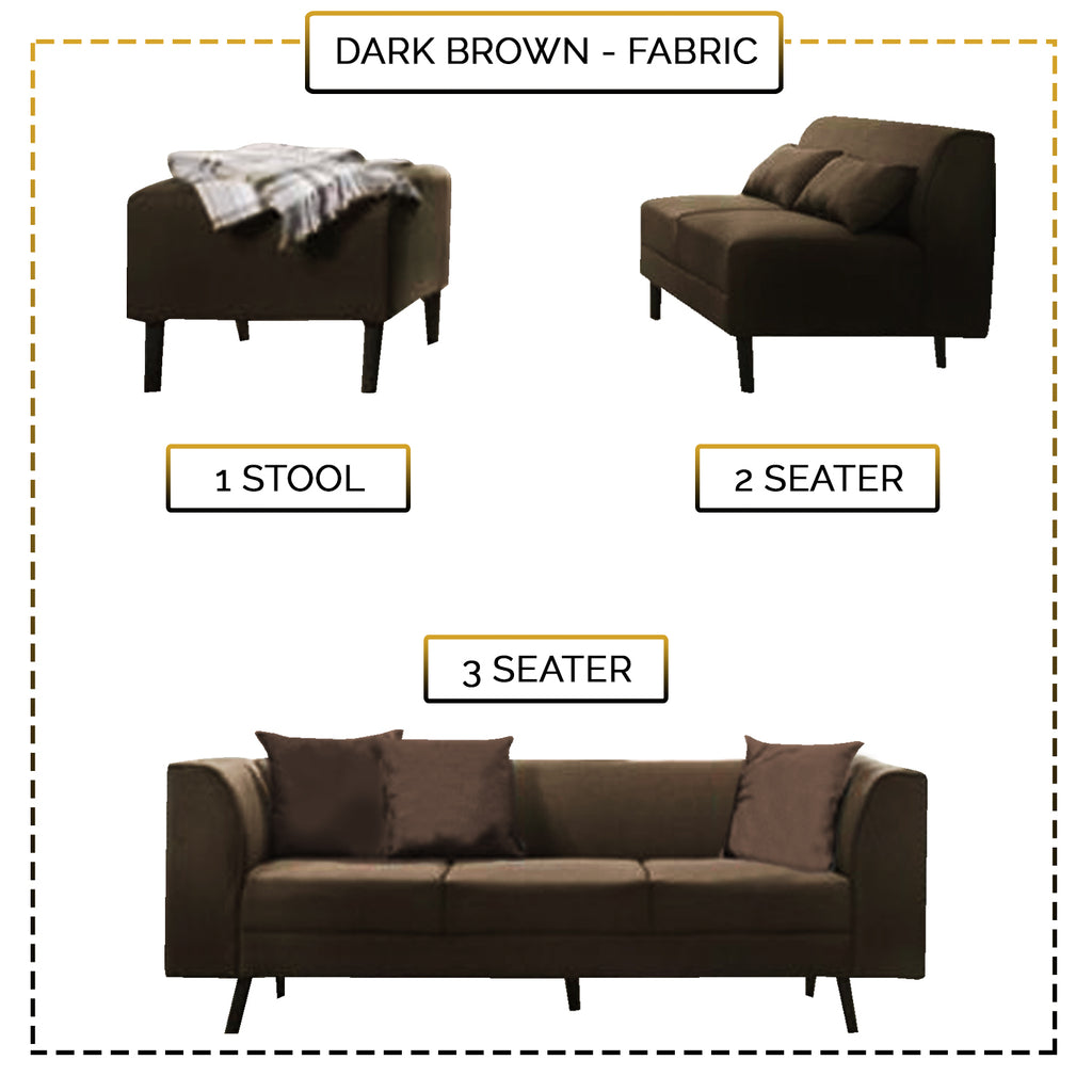 Columbus Fabric Modular Sofa Set