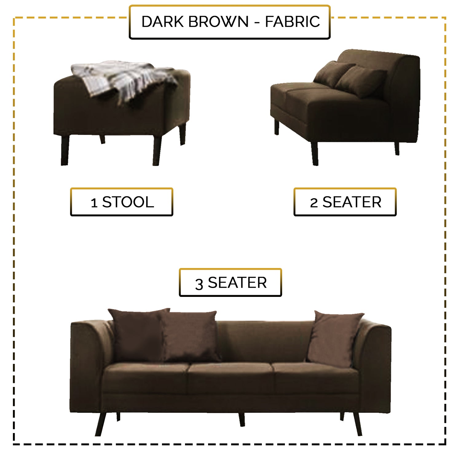 Columbus Fabric Modular Sofa Set