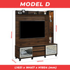 Lamvi TV Console with Back Panel in 4 Designs