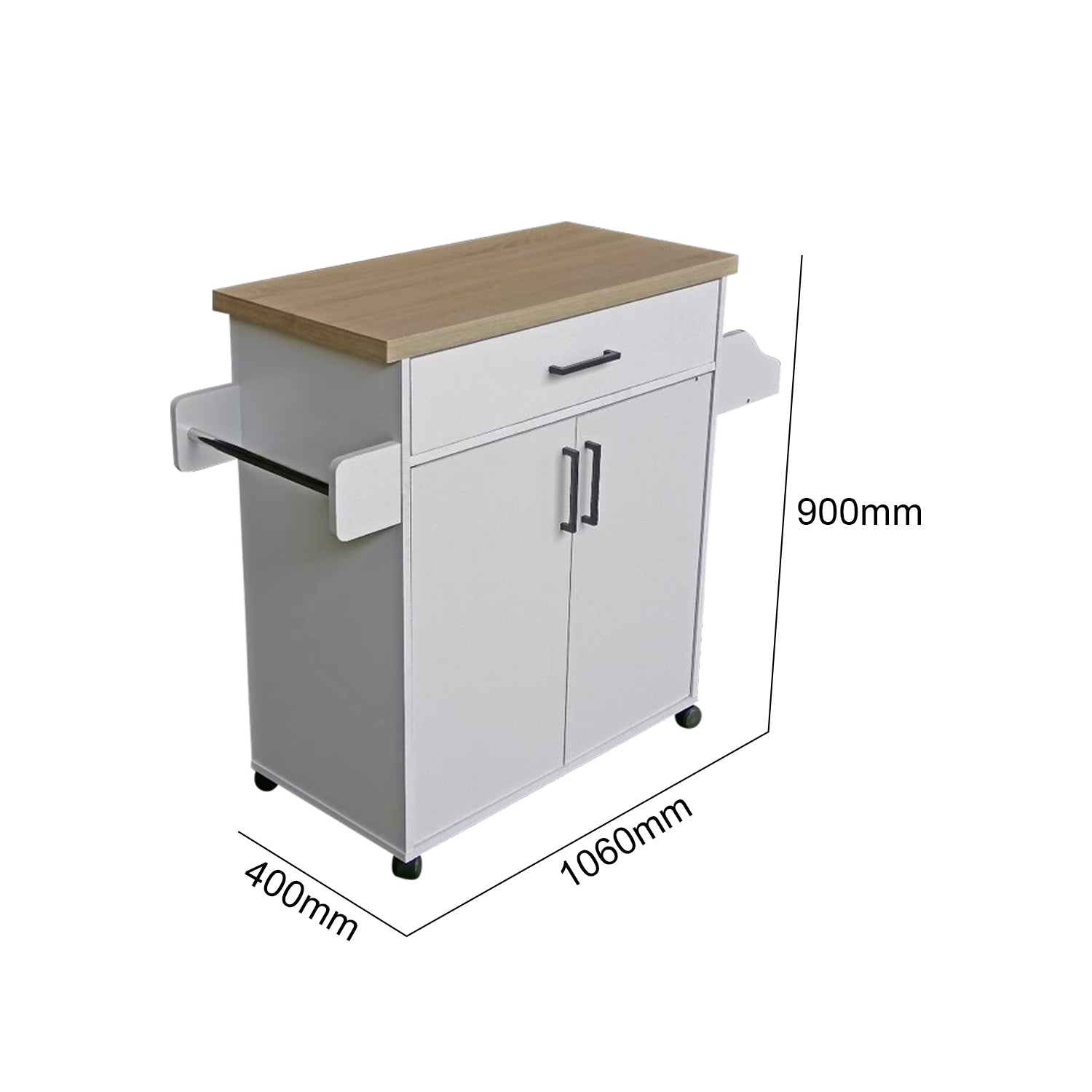 Kiriko Series 2 Low Kitchen Cabinet In White Colour