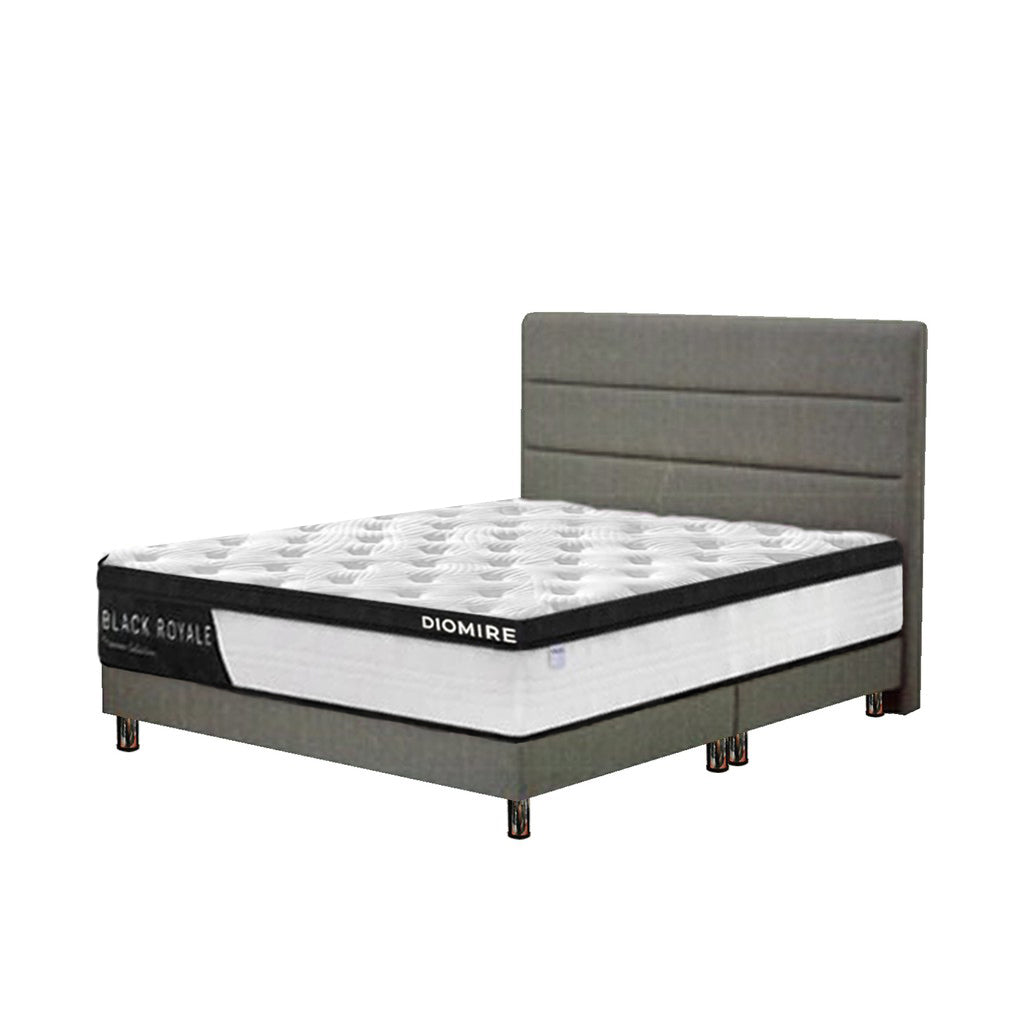 Exie Series Fabric Divan Bed Frame With 4-inch Chrome Legs In Single, Super Single, Queen, And King Size-Bed Frame-Furnituremart.sg