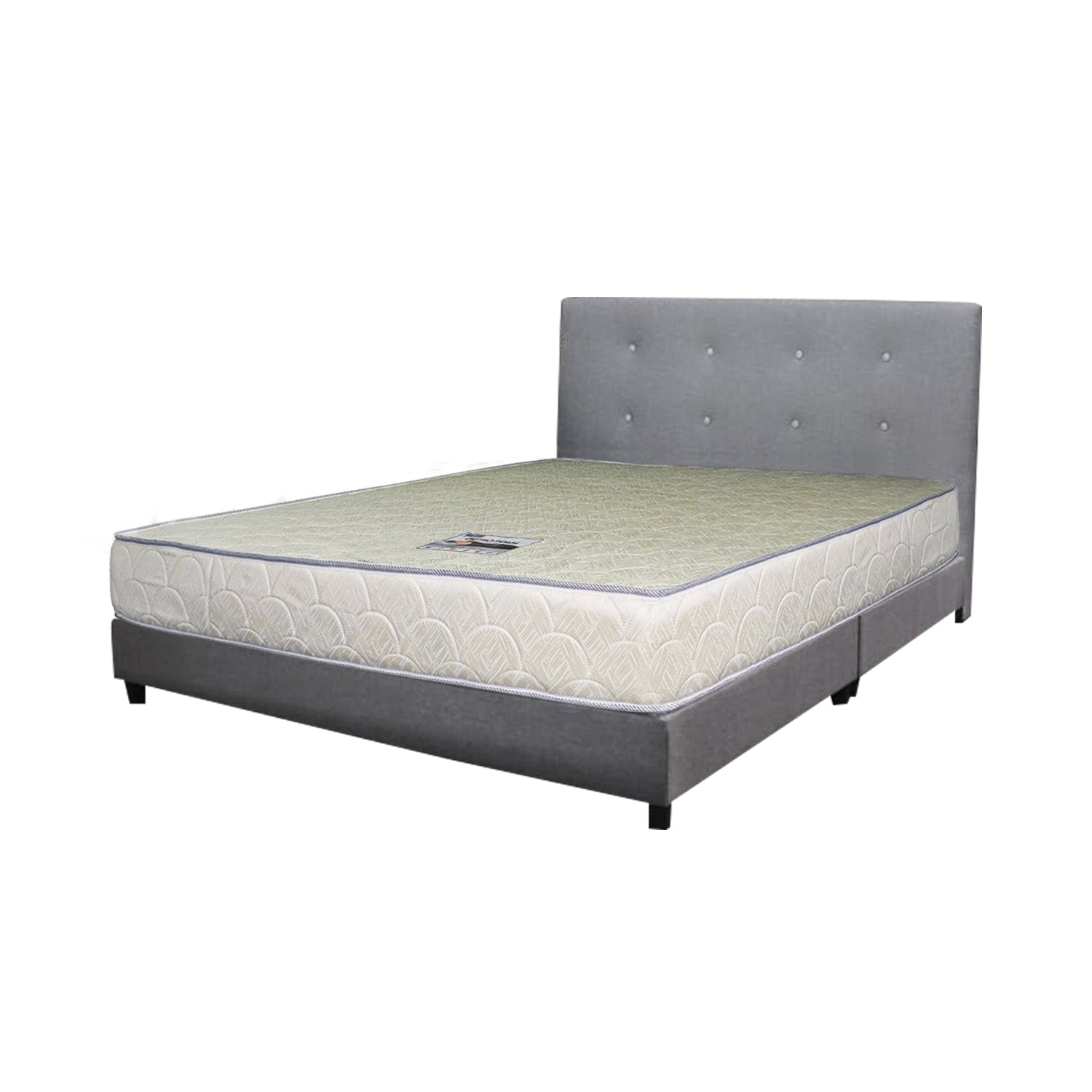 Ollie Fabric Divan Bed Frame With Mattress Package - All Sizes Available