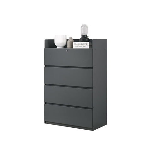 Image of Mio Series 4 Drawer Chest In Grey. FREE DELIVERY