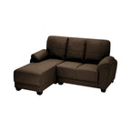 Candy 3 Seater Leather/ Fabric L-Shape Sofa In 6 Colours-Furnituremart.sg