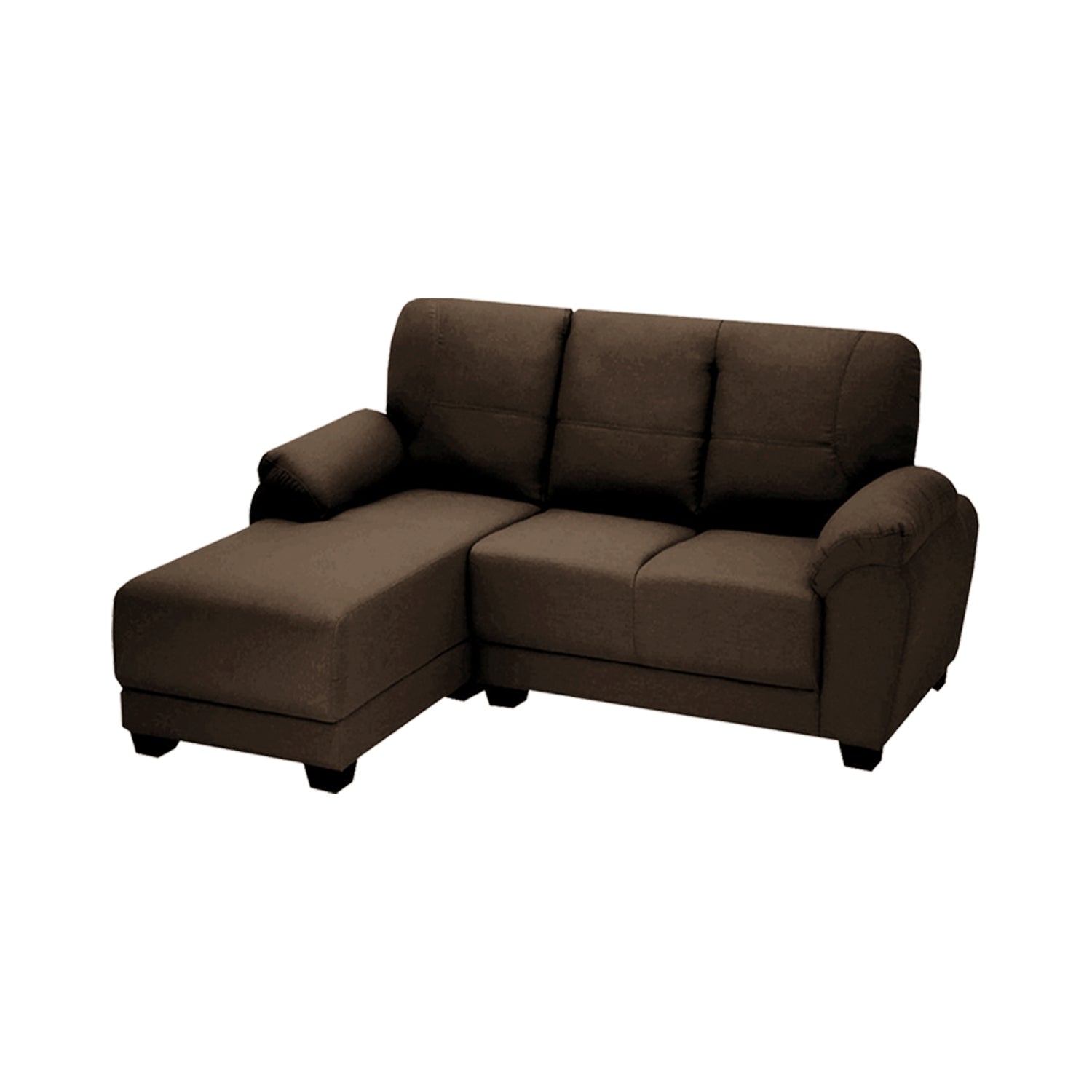 Candy 3 Seater Leather/ Fabric L-Shape Sofa In 6 Colours-Furnituremart.sg