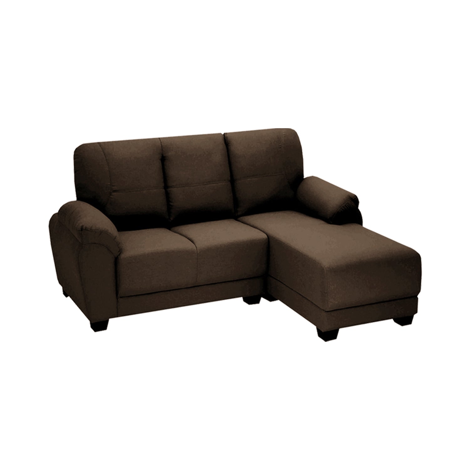 Candy 3 Seater Leather/ Fabric L-Shape Sofa In 6 Colours-Furnituremart.sg
