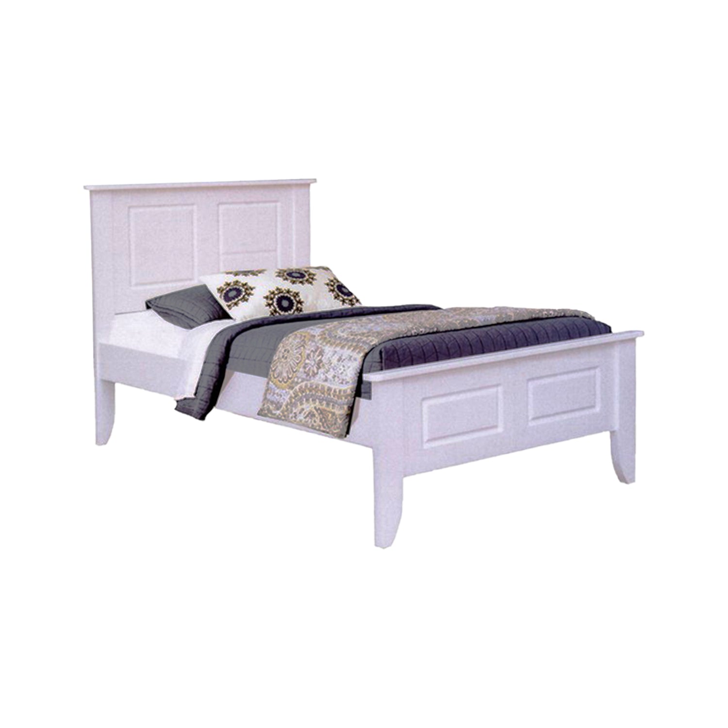 Dawson Wooden Bed Frame White, Cherry, and Walnut In Super Single Size-Bed Frame-Furnituremart.sg