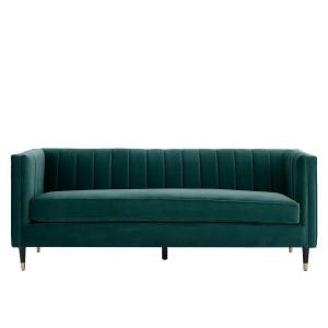 Nordic Post Modern Velvet Fabric Sofa Light Luxury Little Three People Living Room Sofa, Green