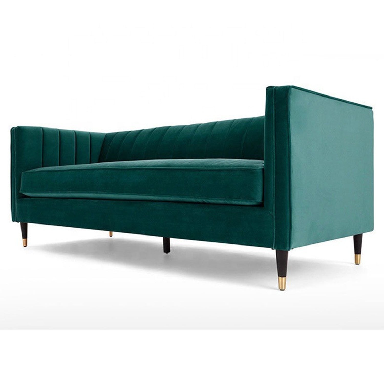 Nordic Post Modern Velvet Fabric Sofa Light Luxury Little Three People Living Room Sofa, Green