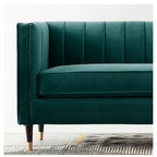 Nordic Post Modern Velvet Fabric Sofa Light Luxury Little Three People Living Room Sofa, Green
