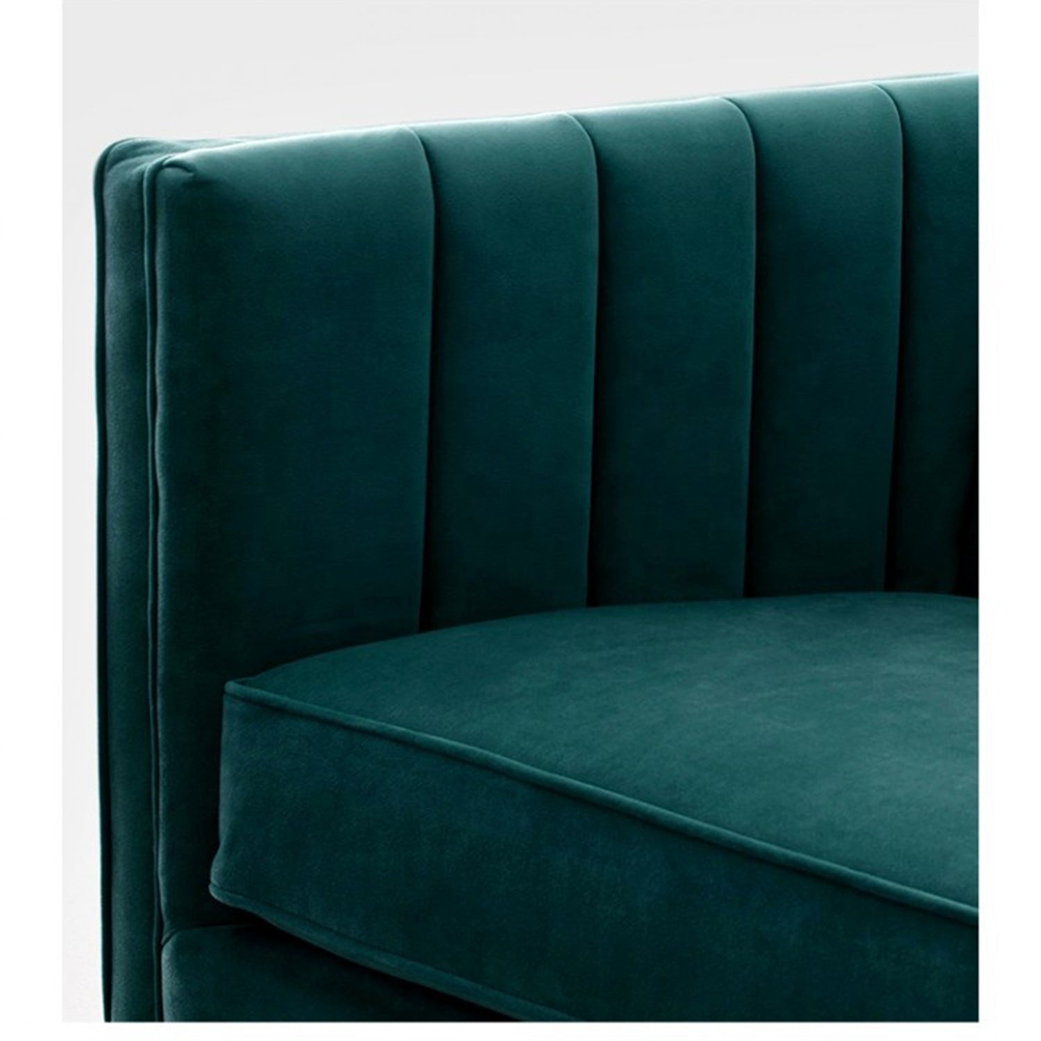Nordic Post Modern Velvet Fabric Sofa Light Luxury Little Three People Living Room Sofa, Green