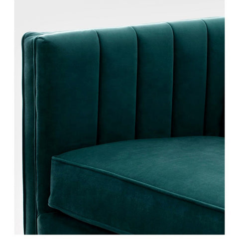 Image of Nordic Post Modern Velvet Fabric Sofa Light Luxury Little Three People Living Room Sofa, Green