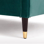 Nordic Post Modern Velvet Fabric Sofa Light Luxury Little Three People Living Room Sofa, Green