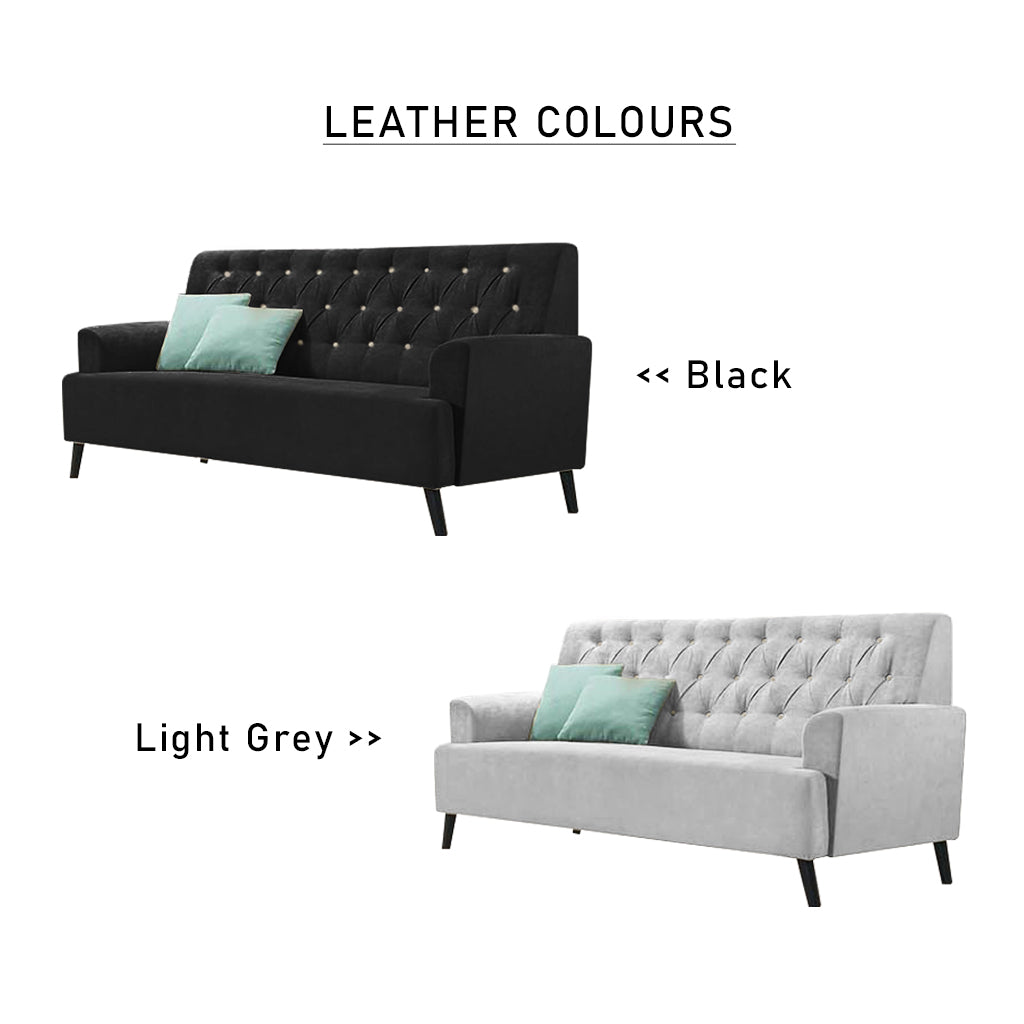 Diana 1/2/3 Seater Fabric/ Leather Sofa Set with Stool In 6 Colours-Sofa-Furnituremart.sg