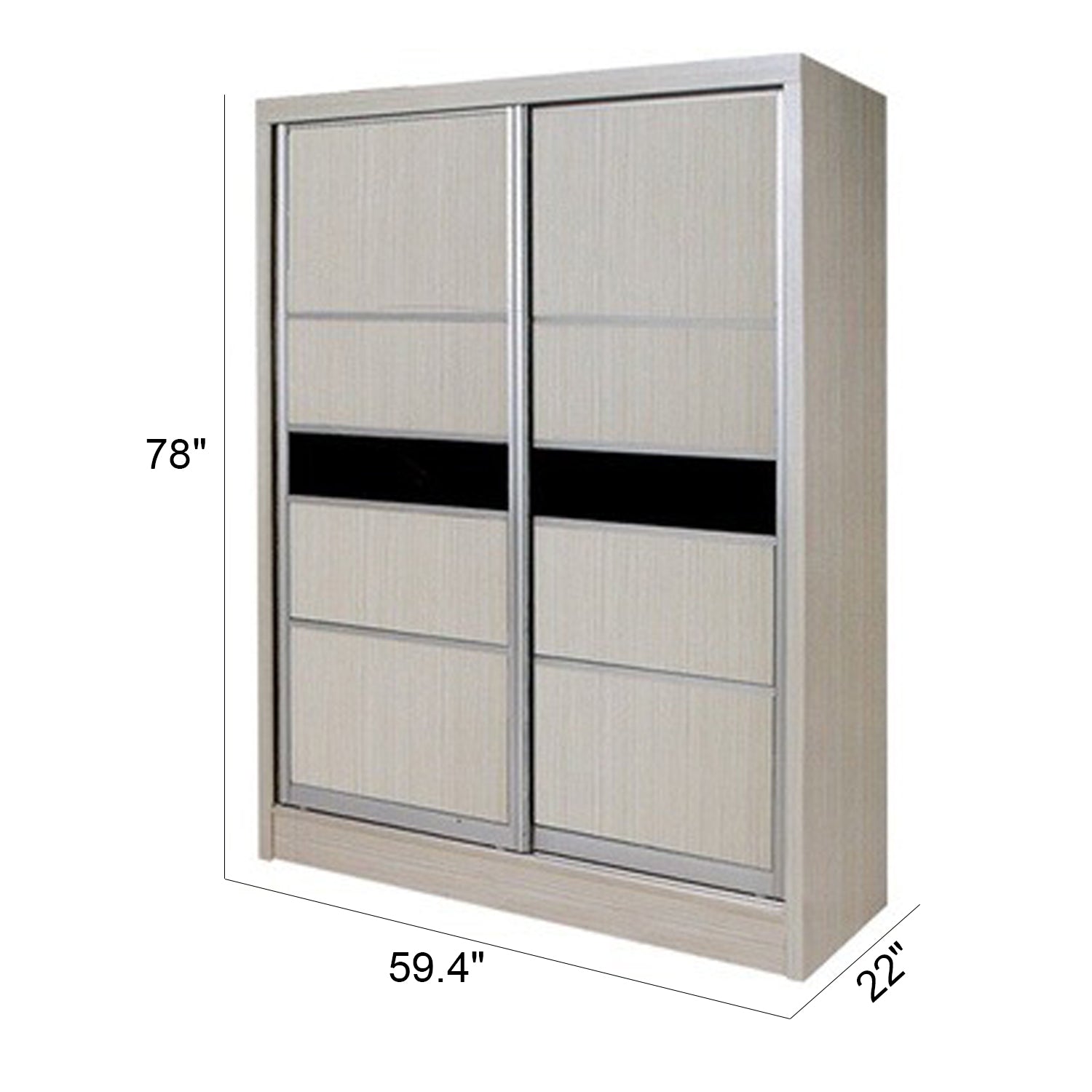 Fuego Series 3 5FT 2-Door Sliding Door Wardrobe Models Mirror