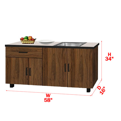 Bally Series 3 Kitchen Cabinet with Sink. Fully Assembled.