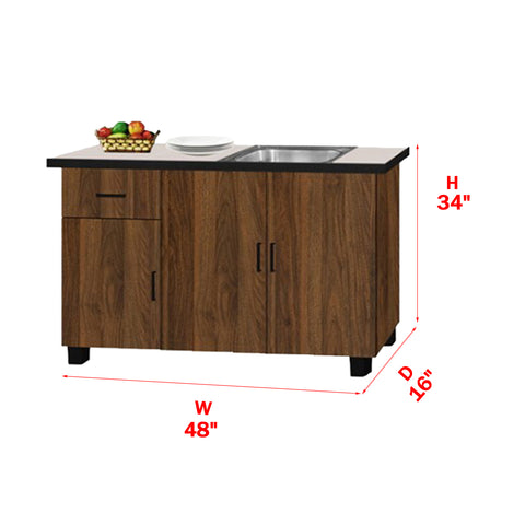 Image of Bally Series 2 Kitchen Cabinet with Sink. Fully Assembled.