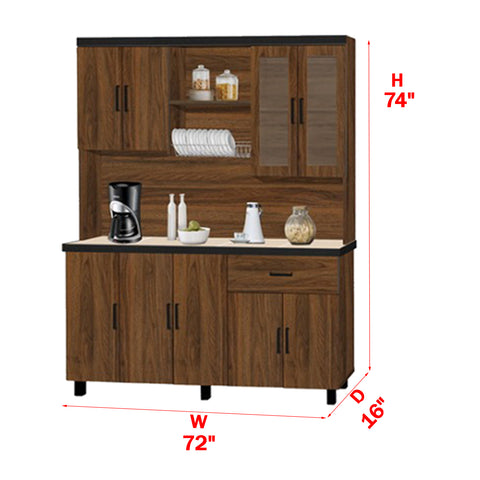 Image of Bally Series 19 Series Tall Kitchen Cabinet with Drawers. Fully Assembled