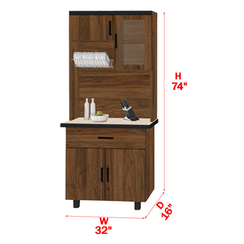 Image of Bally Series 12 Series Tall Kitchen Cabinet with Drawers. Fully Assembled