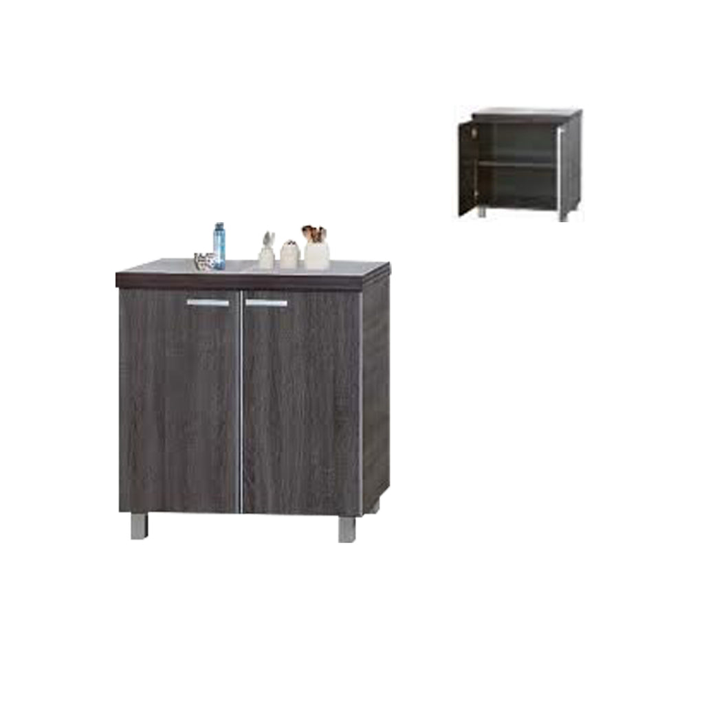 Lulu Series 5 Low Kitchen Cabinet in Walnut