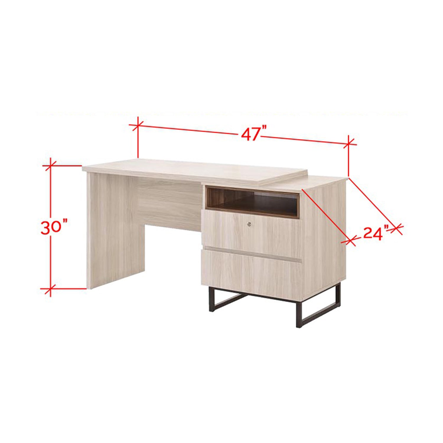 Furnituremart Edo Study Desk With Drawers