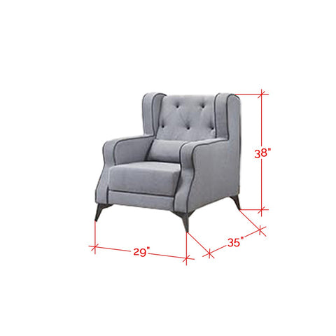Elizabeth 1/2/3 Seater Mid Century High Back Fabric Sofa Set In 4 Colors-Furnituremart.sg