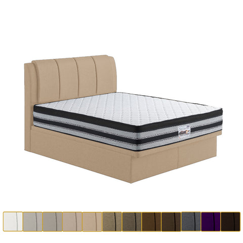 Image of Furnituremart Elizza Series leather divan bed king size