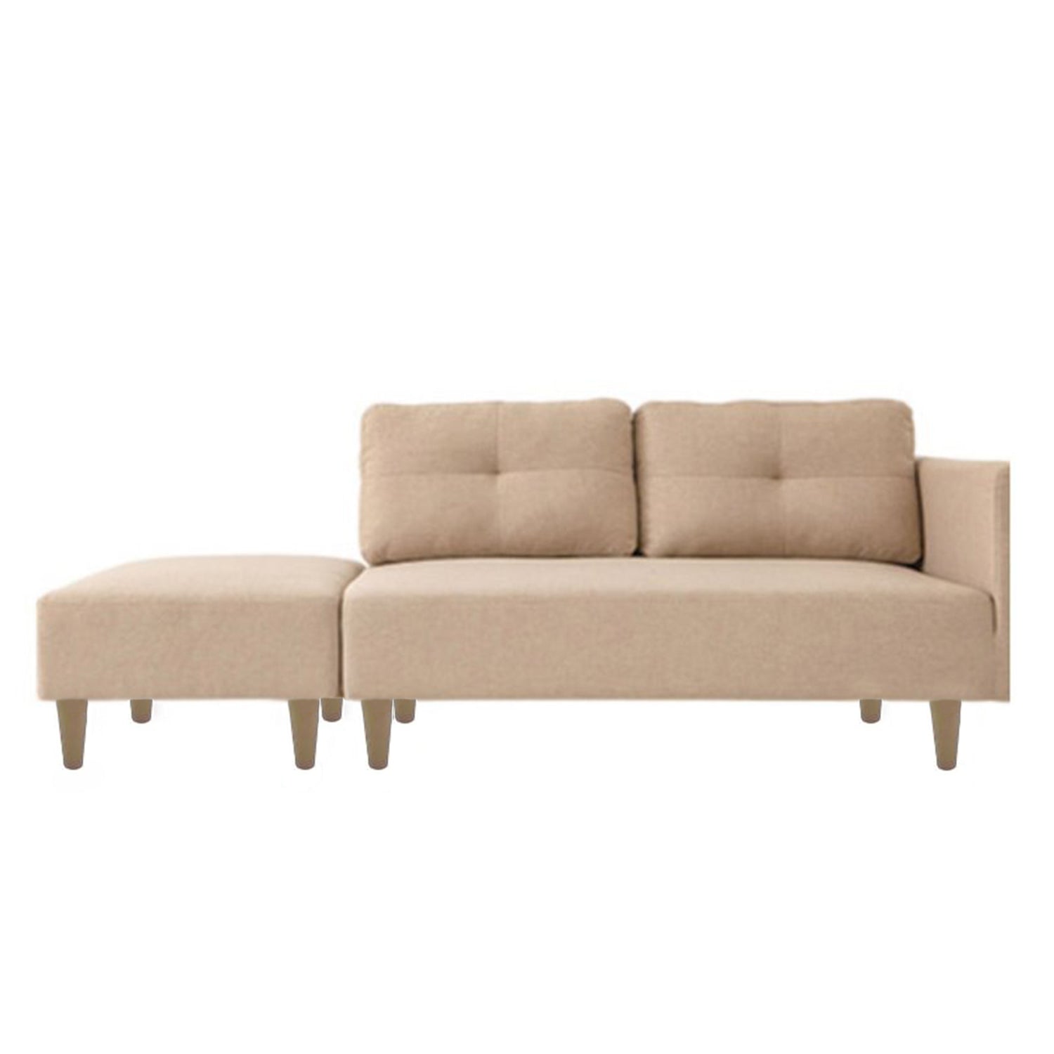 Elson 2 Seater Fabric / Faux Leather Sofa With Ottoman In 6 Colours