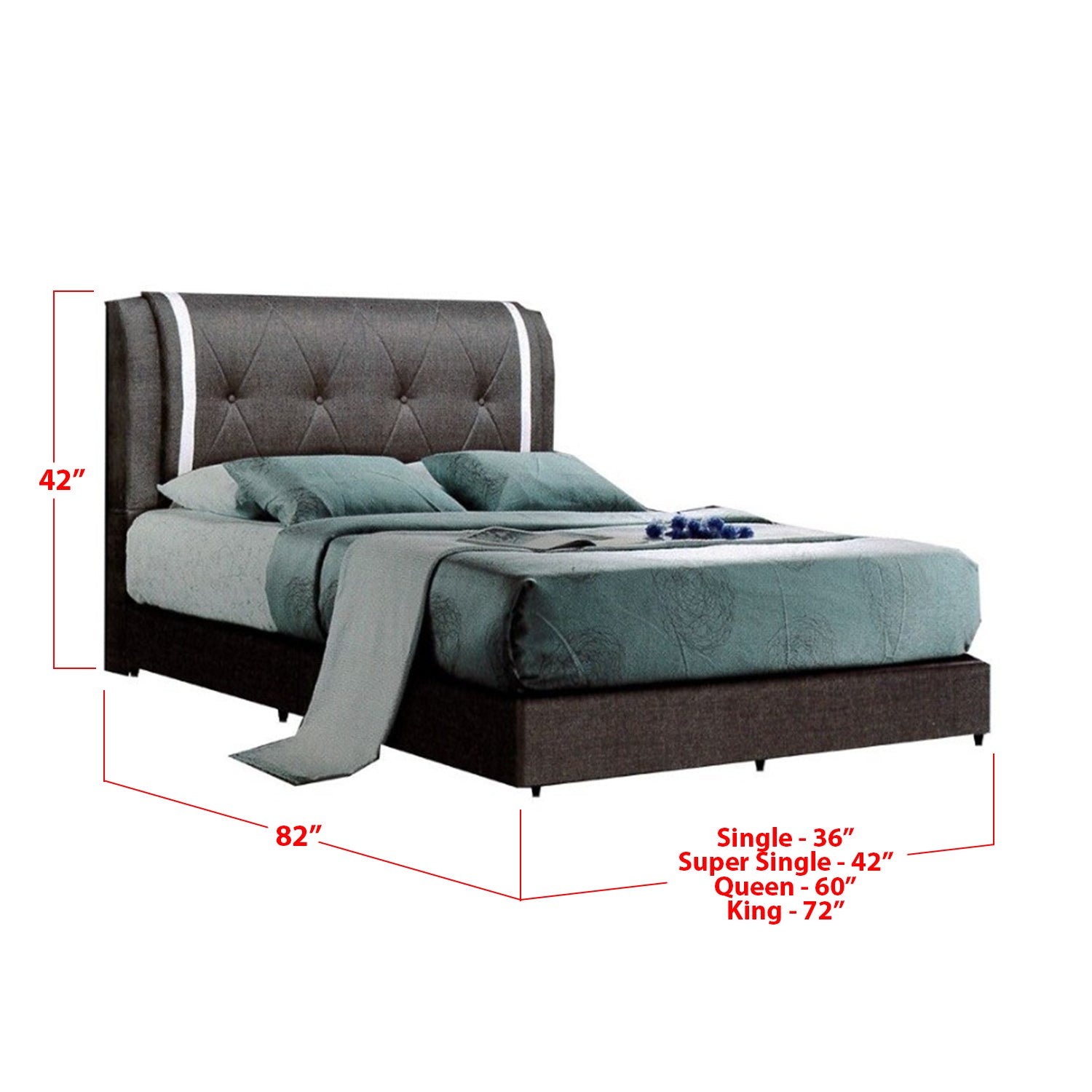 Furnituremart Ember bed leather frame