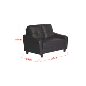 Esther 1/ 2/ 3 Seater Half Genuine Cowhide Leather Sofa in 6 Colours-Recliner Sofa/ Armchair-Furnituremart.sg