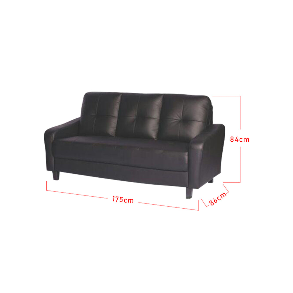 Esther 1/ 2/ 3 Seater Half Genuine Cowhide Leather Sofa in 6 Colours-Recliner Sofa/ Armchair-Furnituremart.sg