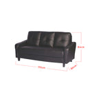 Esther 1/ 2/ 3 Seater Half Genuine Cowhide Leather Sofa in 6 Colours-Recliner Sofa/ Armchair-Furnituremart.sg