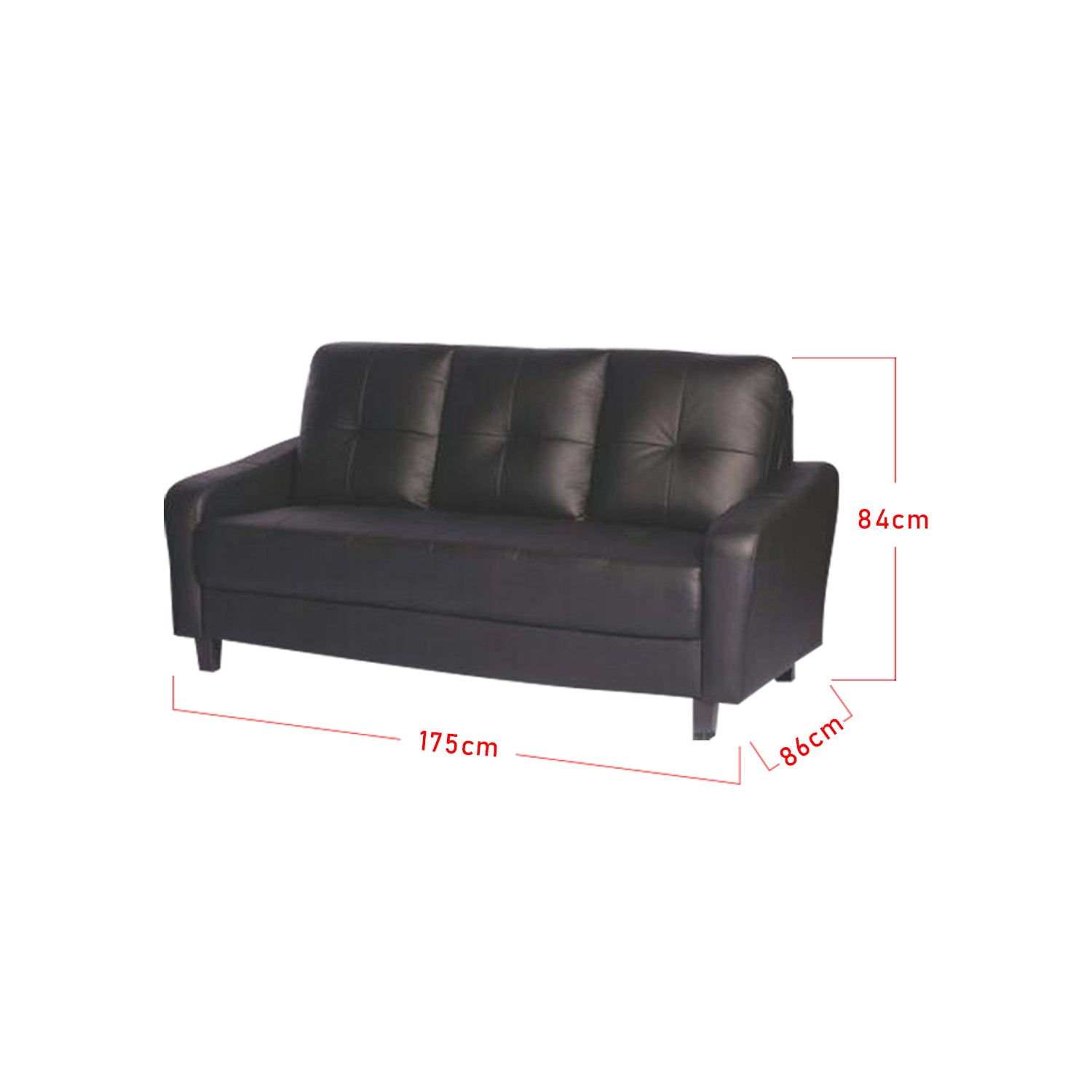 Esther 1/ 2/ 3 Seater Half Genuine Cowhide Leather Sofa in 6 Colours-Recliner Sofa/ Armchair-Furnituremart.sg