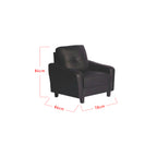 Esther 1/ 2/ 3 Seater Half Genuine Cowhide Leather Sofa in 6 Colours-Recliner Sofa/ Armchair-Furnituremart.sg