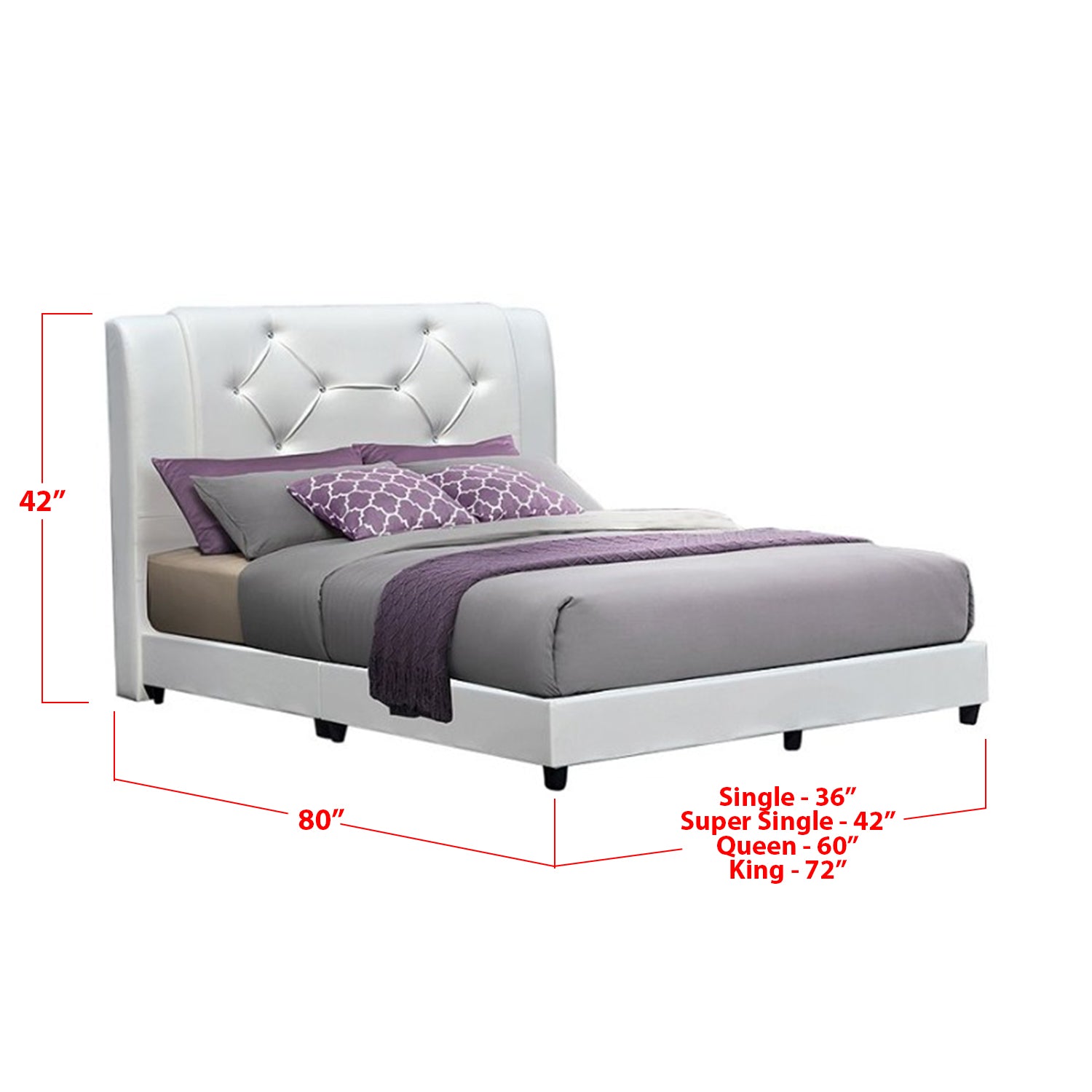 Furnituremart Ezra wood platform bed frame