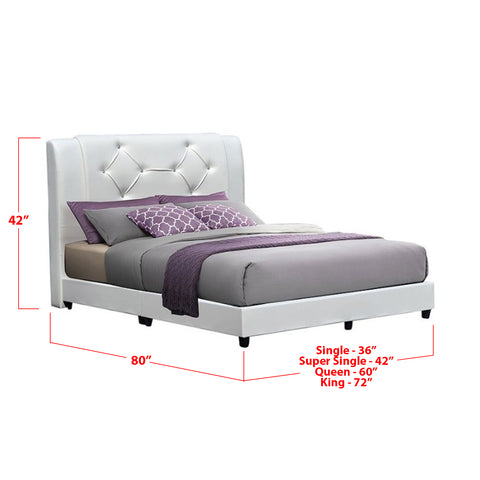Image of Furnituremart Ezra wood platform bed frame